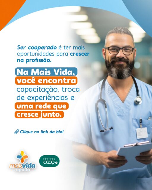 Crescer na profissão não depende apenas das oportunidades que aparecem pelo caminho. Também passa pelo conhecimento adquirido, pelas experiências compartilhadas e pelas conexões construídas ao longo da trajetória. 🎓

Na Mais Vida, os cooperados fazem parte de uma rede que valoriza o desenvolvimento profissional e cria espaços para capacitação, troca de experiências e aprendizado contínuo. 🧡

Cooperar também é evoluir junto, fortalecer a própria atuação e estar mais preparado para os novos caminhos que a profissão pode oferecer. 

Clique no link da bio e saiba como se associar. 📲

#maisvida #cooperativismo #cooperados #profissionaisdasaude #desenvolvimentoprofissional
