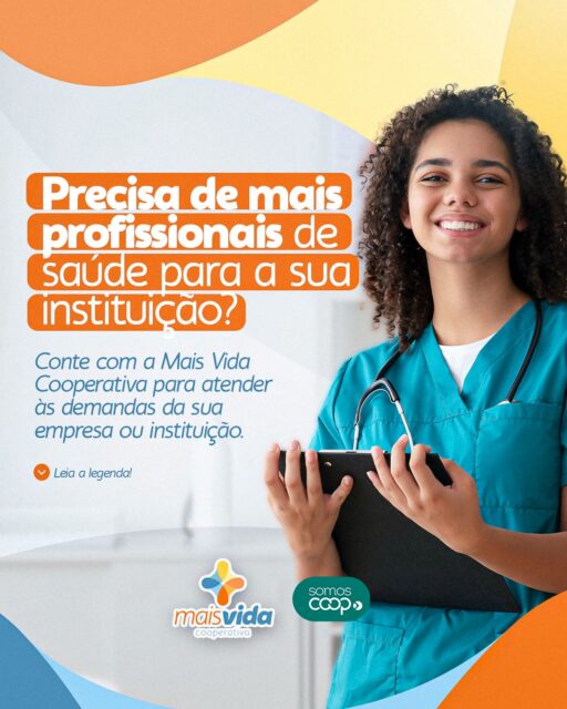 Quando a demanda por profissionais de saúde aumenta, ter ao lado uma estrutura preparada para atender essa necessidade faz toda a diferença. 🩺

A Mais Vida Cooperativa atua junto a empresas e instituições públicas e privadas, conectando suas demandas aos serviços prestados pelos nossos profissionais cooperados. 👩‍⚕️👨‍⚕️

Mais do que ampliar uma equipe, é contar com uma rede organizada, preparada e comprometida com a continuidade e a qualidade dos serviços em saúde.

Sua instituição precisa desse suporte? Fale com a Mais Vida. 📲

-
#maisvida #cooperativadesaude #servicosdesaude #cooperativismo #gestaoemsaude